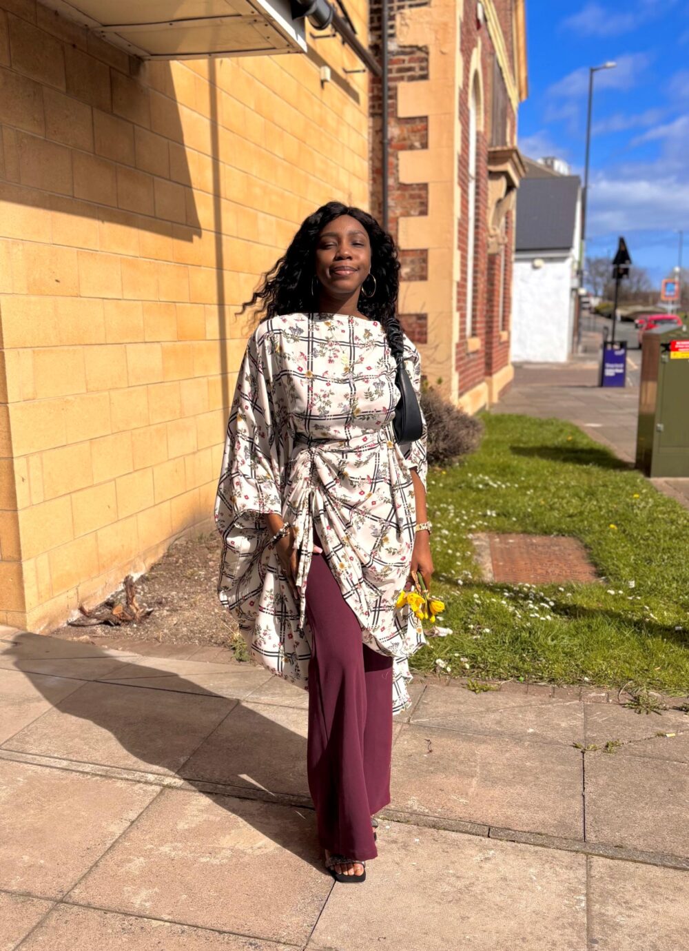 AVALA Draped Longline Blouse