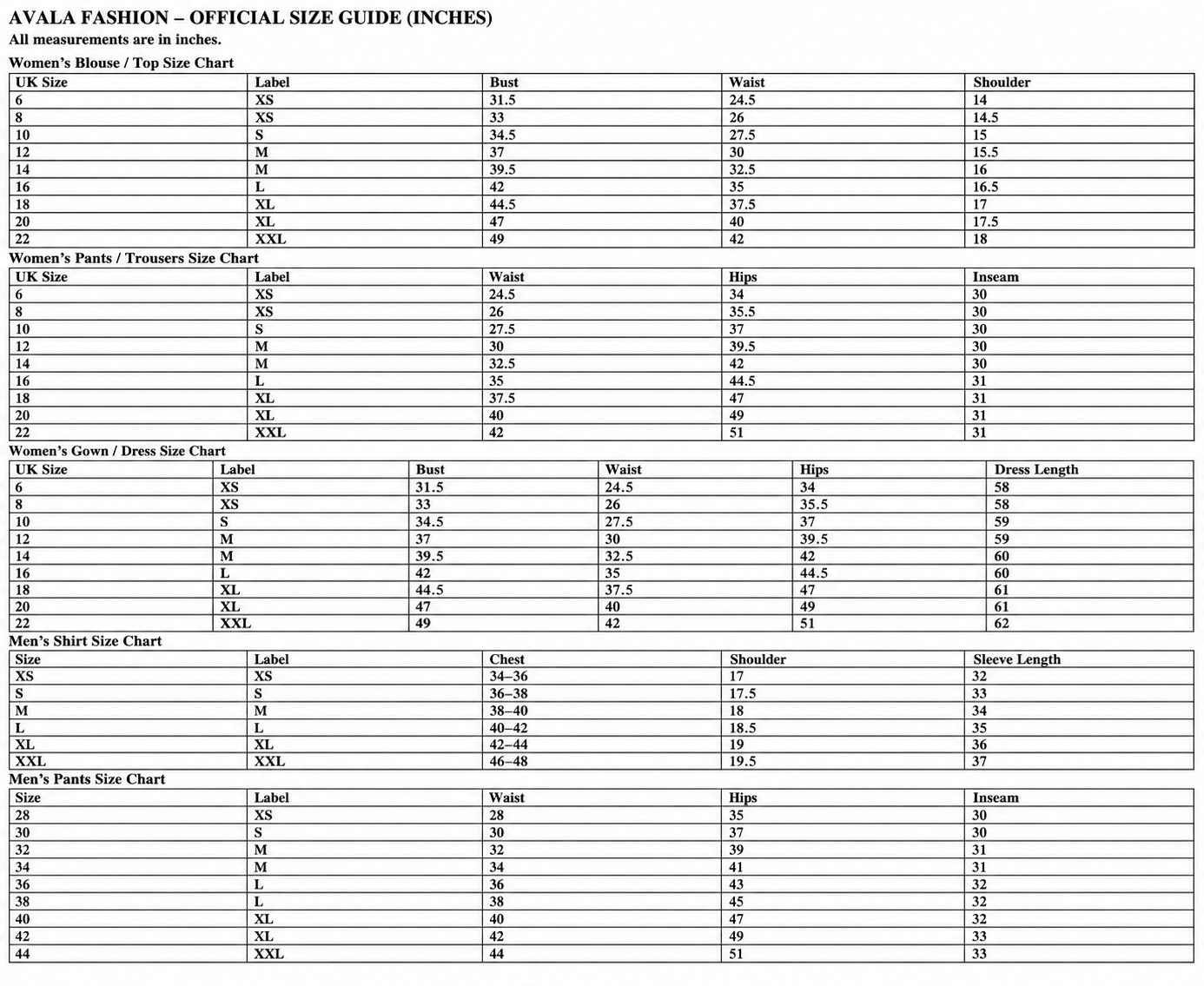 Image Size Guide